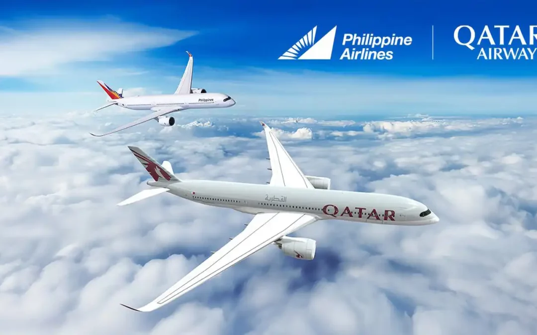 Qatar Airways and Philippine Airlines on a daily basis