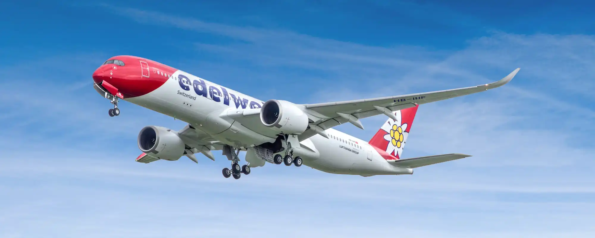 Avion Edelweiss en vol vers la Namibie